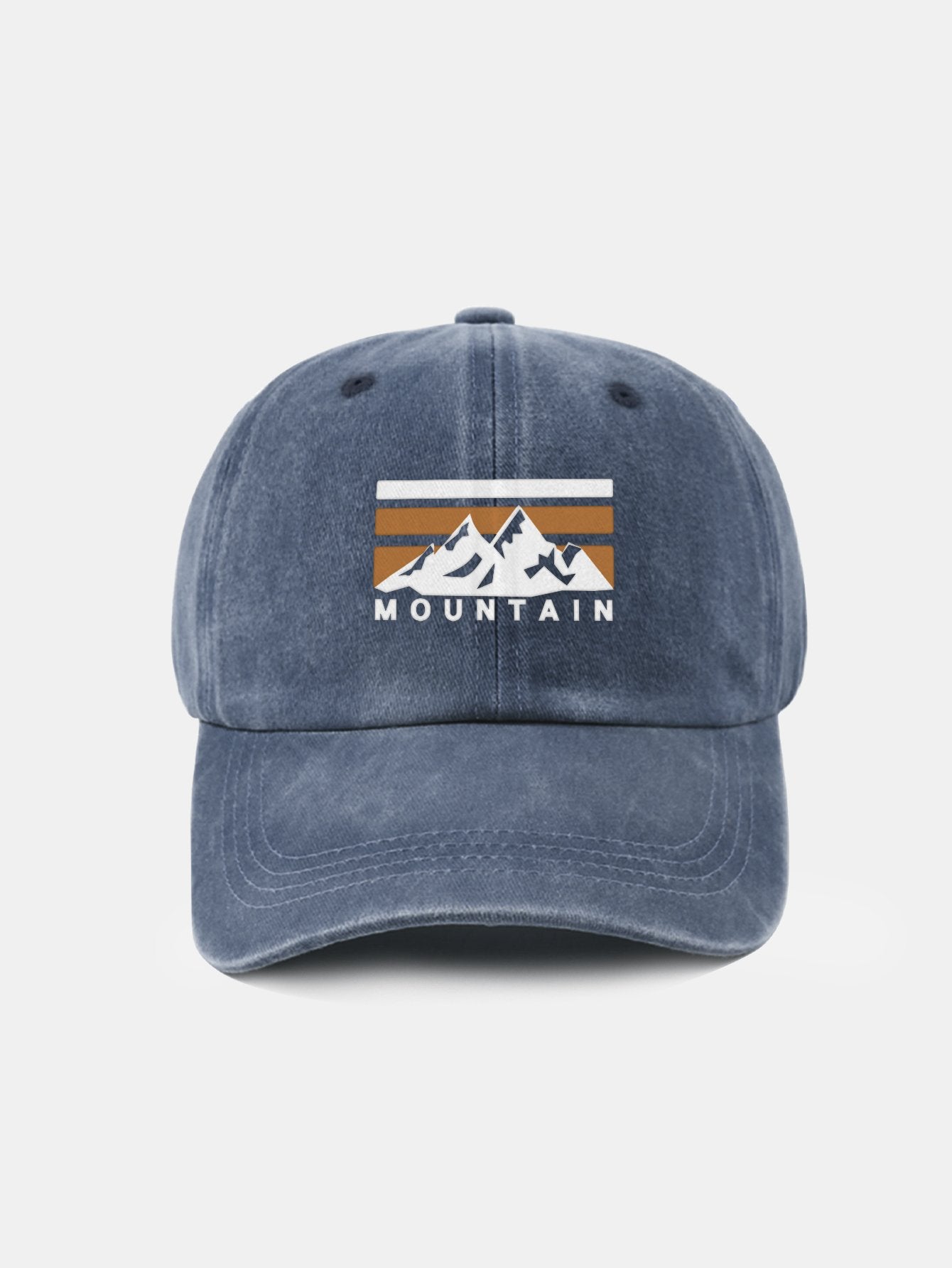 Mountains Pattern Classic Retro Washed Distressed Cotton Baseball Cap