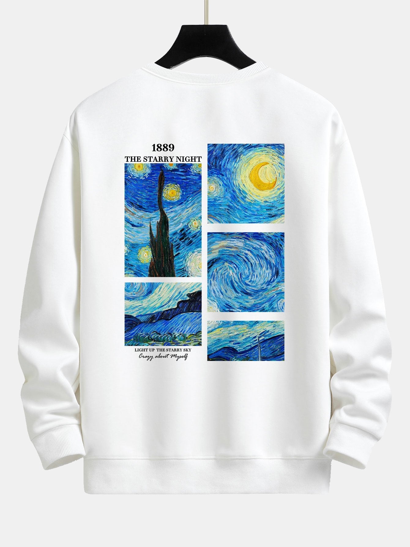 Starry Sky Back Print Relax Fit Sweatshirt