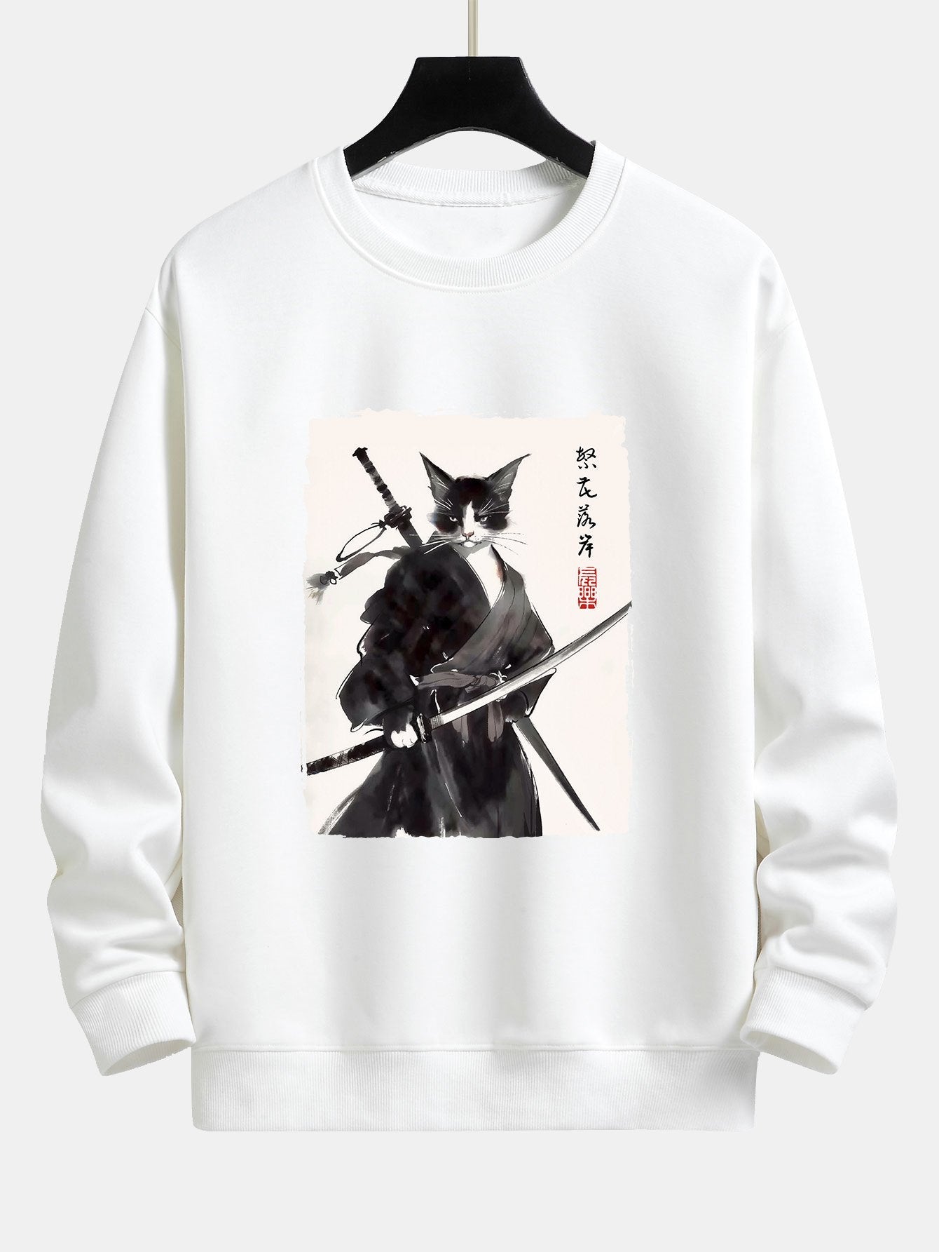 Warrior Cat Print Relax Fit Sweatshirt