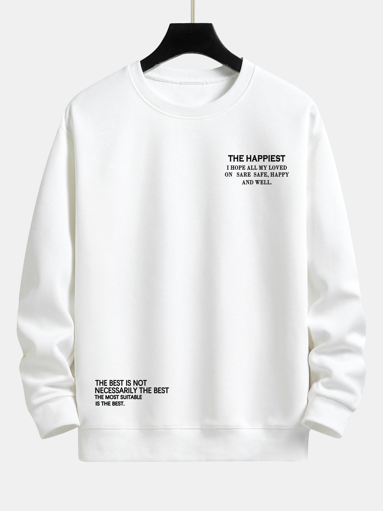 Slogan Print Relax Fit Sweatshirt