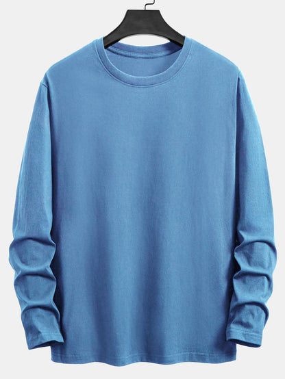 Basic Long Sleeve Cotton T-Shirt