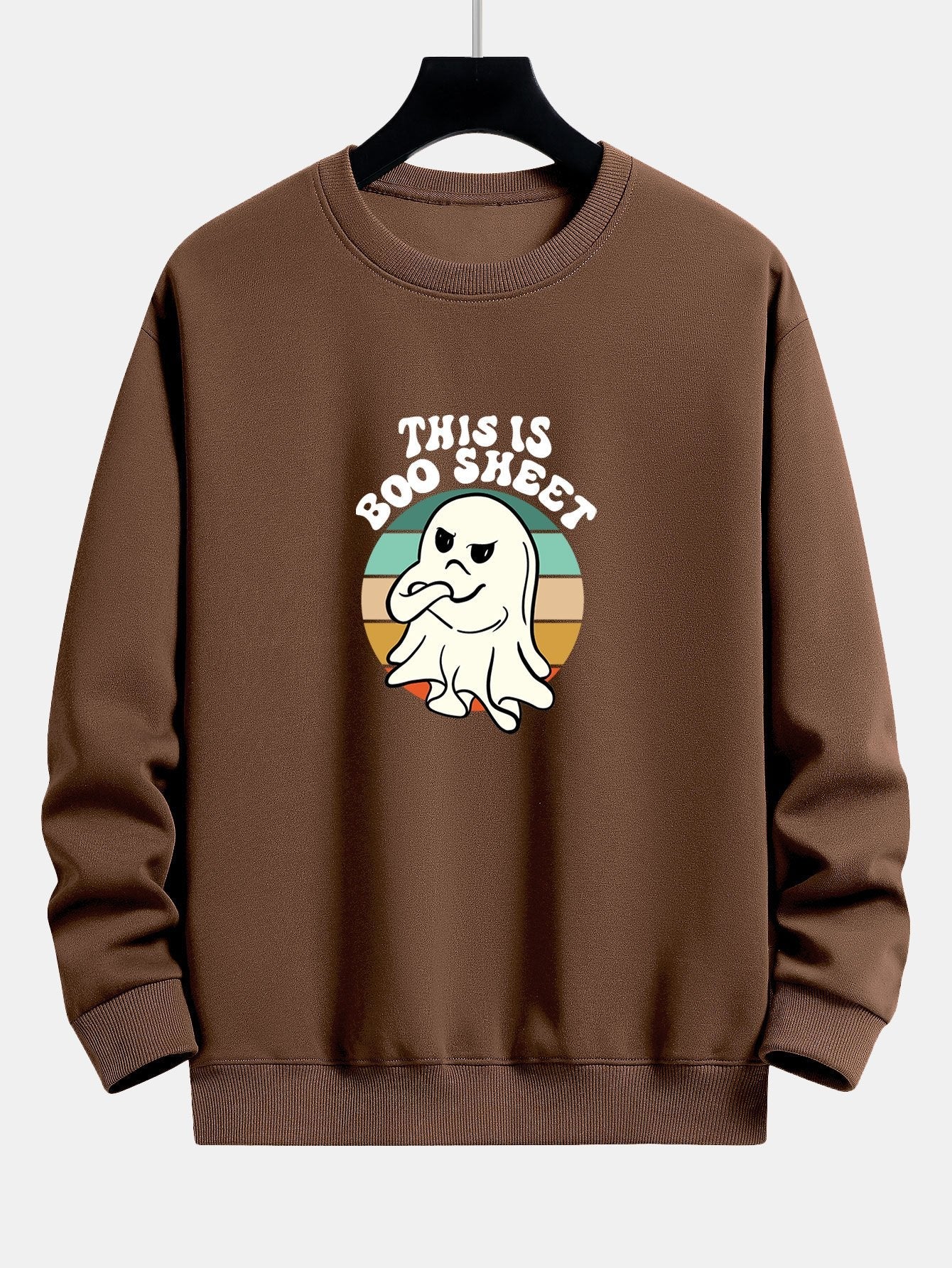 Ghost Slogan Print Relax Fit Sweatshirt