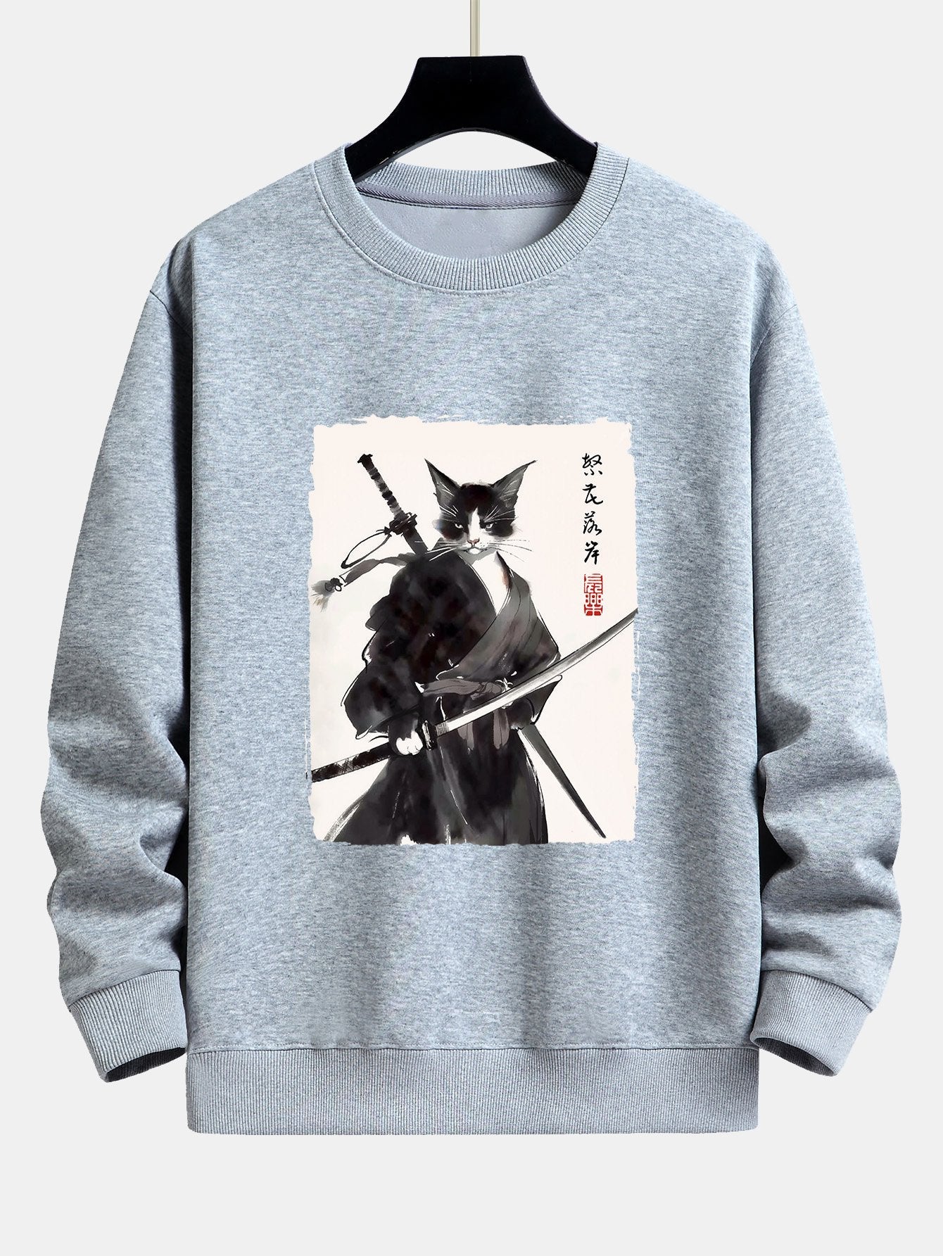 Warrior Cat Print Relax Fit Sweatshirt