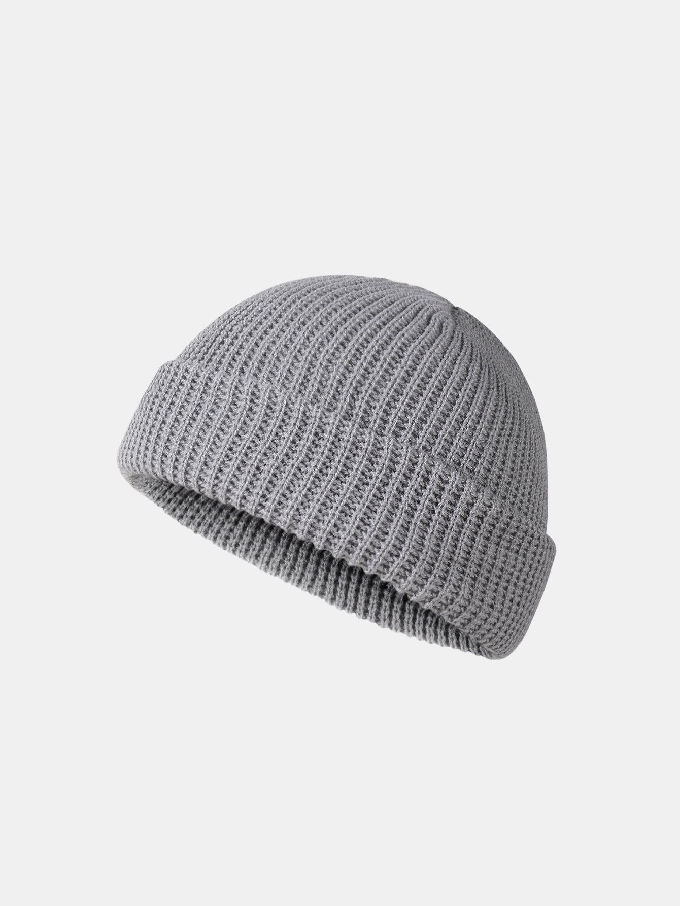 Solid Color Warm Knit Beanie Hat