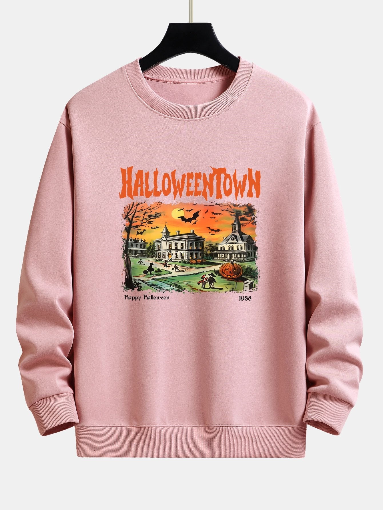 Halloween Town Print Relax Fit Sweatshirt