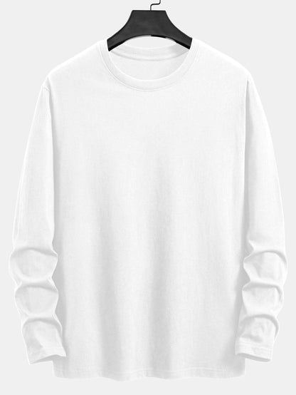 Basic Long Sleeve Cotton T-Shirt