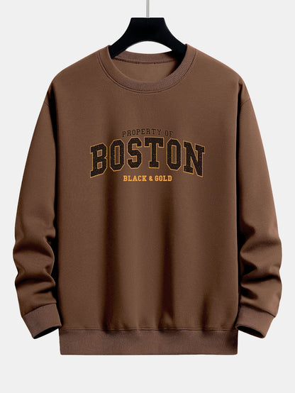 Boston Print Relax Fit Sweatshirt