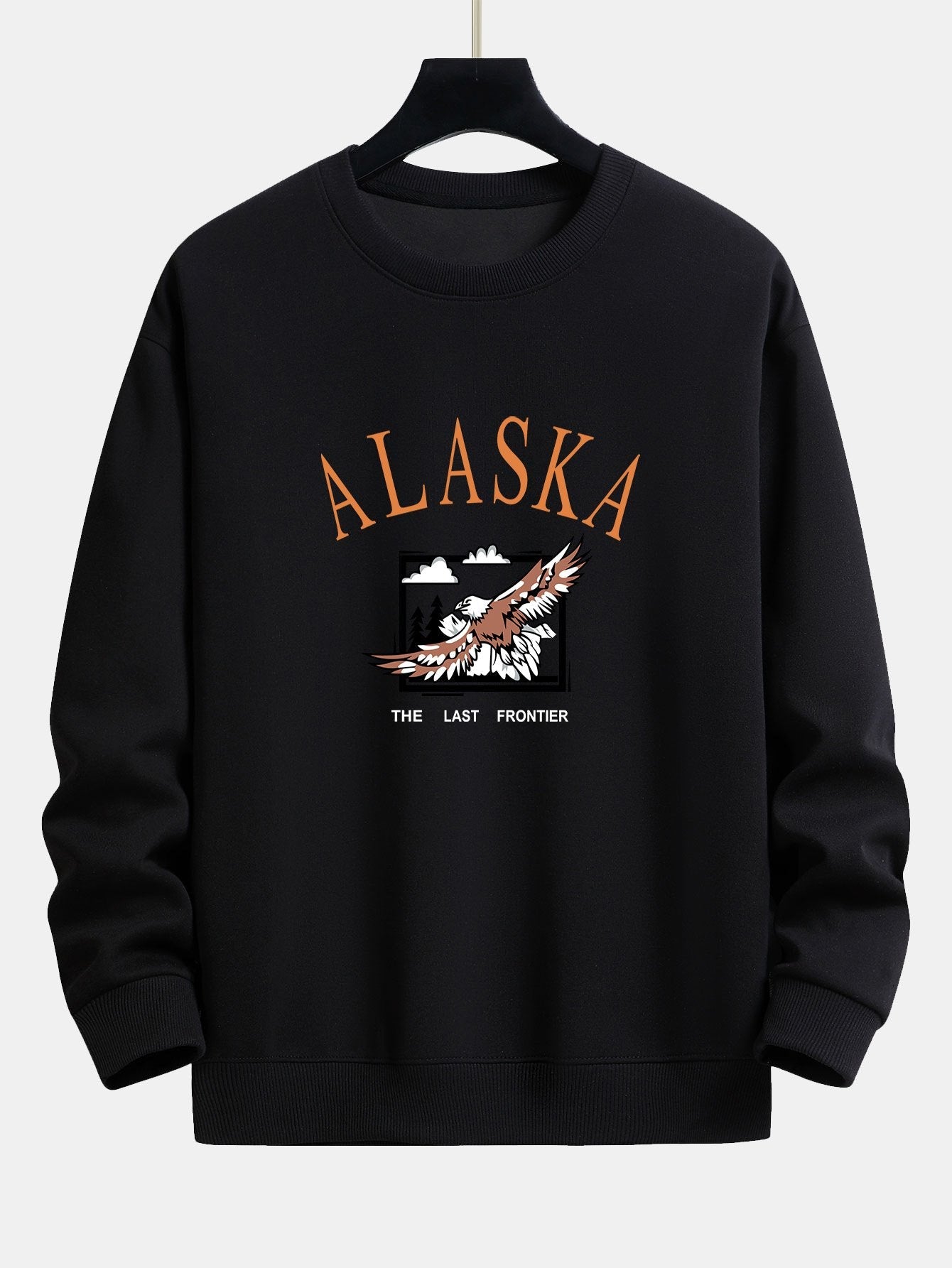 Alaska Bald Eagle Print Relax Fit Sweatshirt