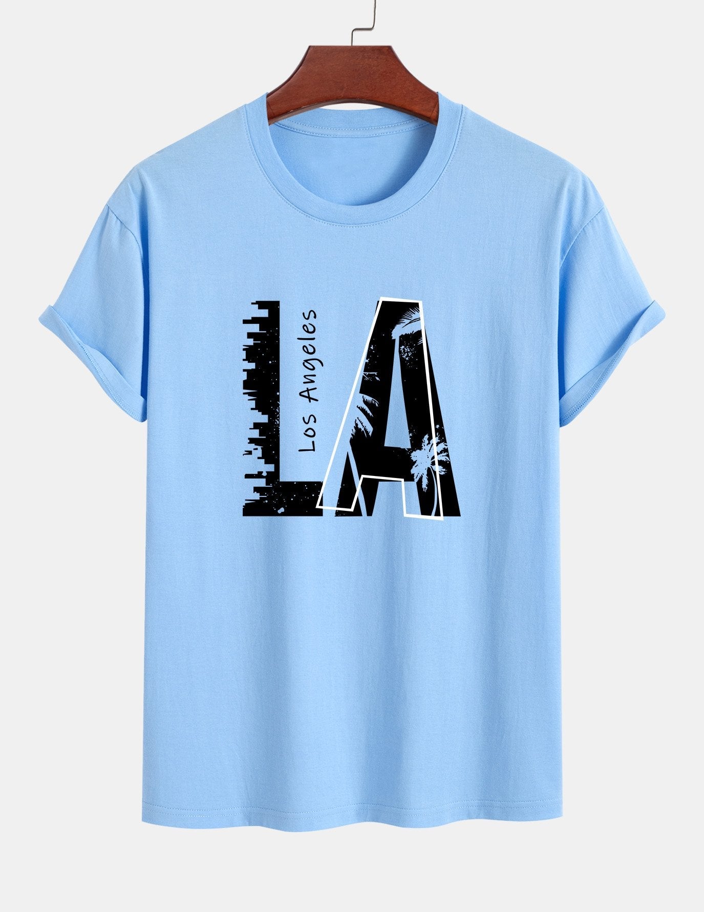 Regular Fit Los Angeles Print Cotton T-Shirt