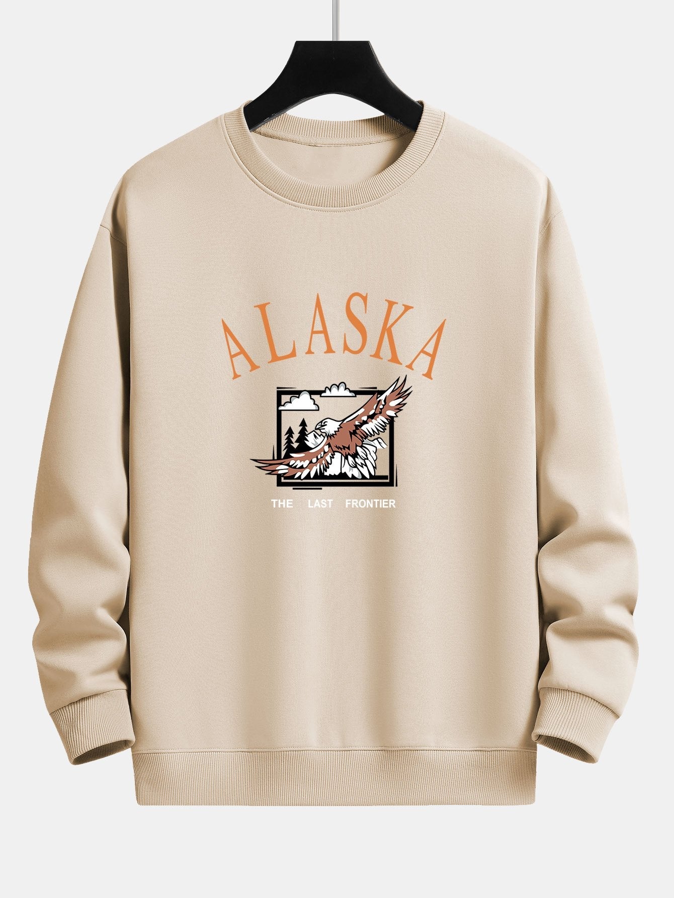 Alaska Bald Eagle Print Relax Fit Sweatshirt