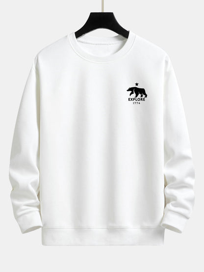 Explore Polar Bear Print Relax Fit Sweatshirt