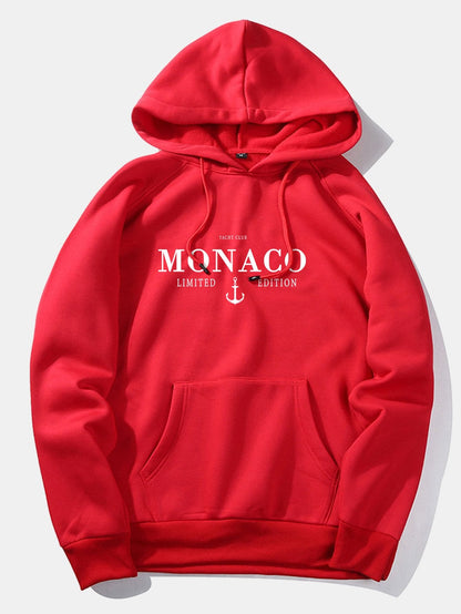 Monaco Anchor Print Hoodie