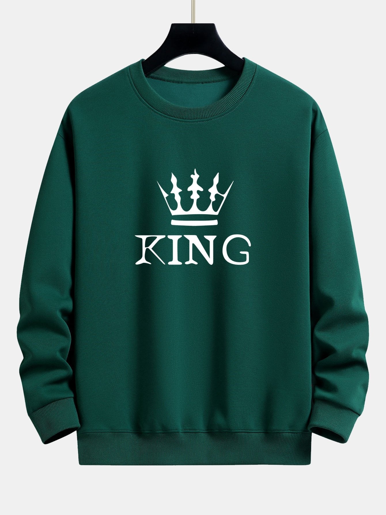 King Crown Print Relax Fit Sweatshirt