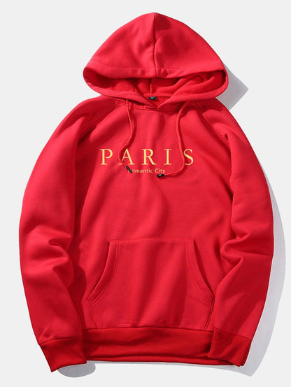 Paris Slogan Print Hoodie