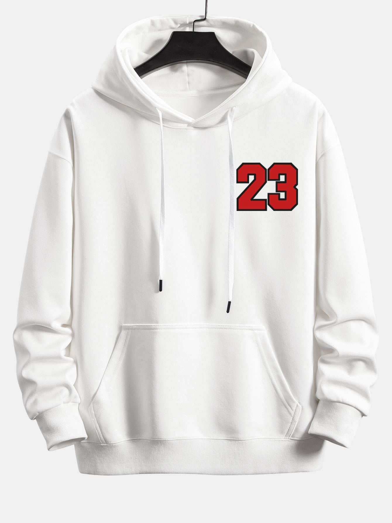 Number 23 Print Relax Fit Hoodie