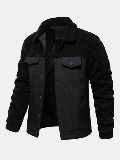 Quilted Lined Teddy Spliced Jacket