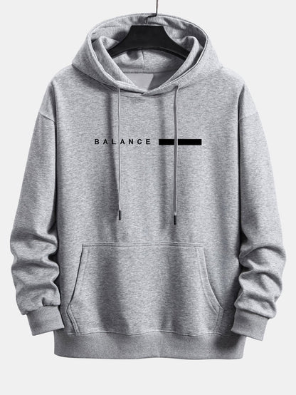 Balance Stripe Print Relax Fit Hoodie