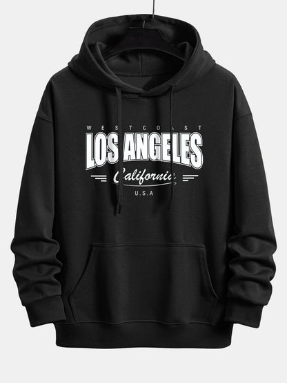 Los Angeles Print Relax Fit Hoodie