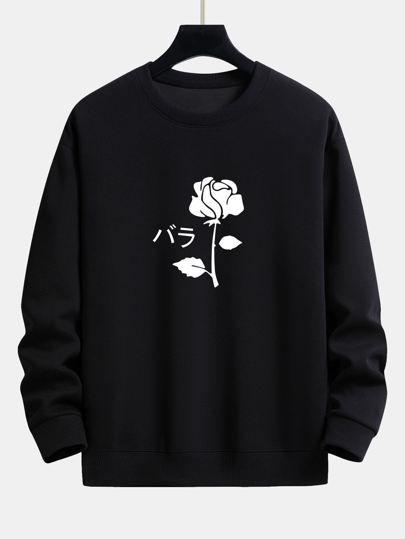 Rose Print Relax Fit Sweatshirt