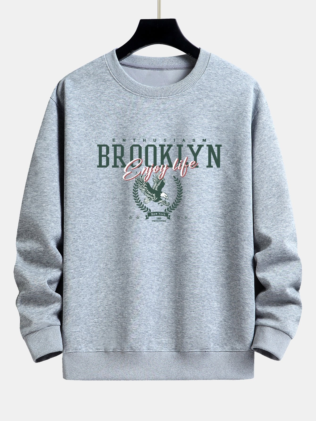 Brooklyn Eagle Print Relax Fit Sweatshirt