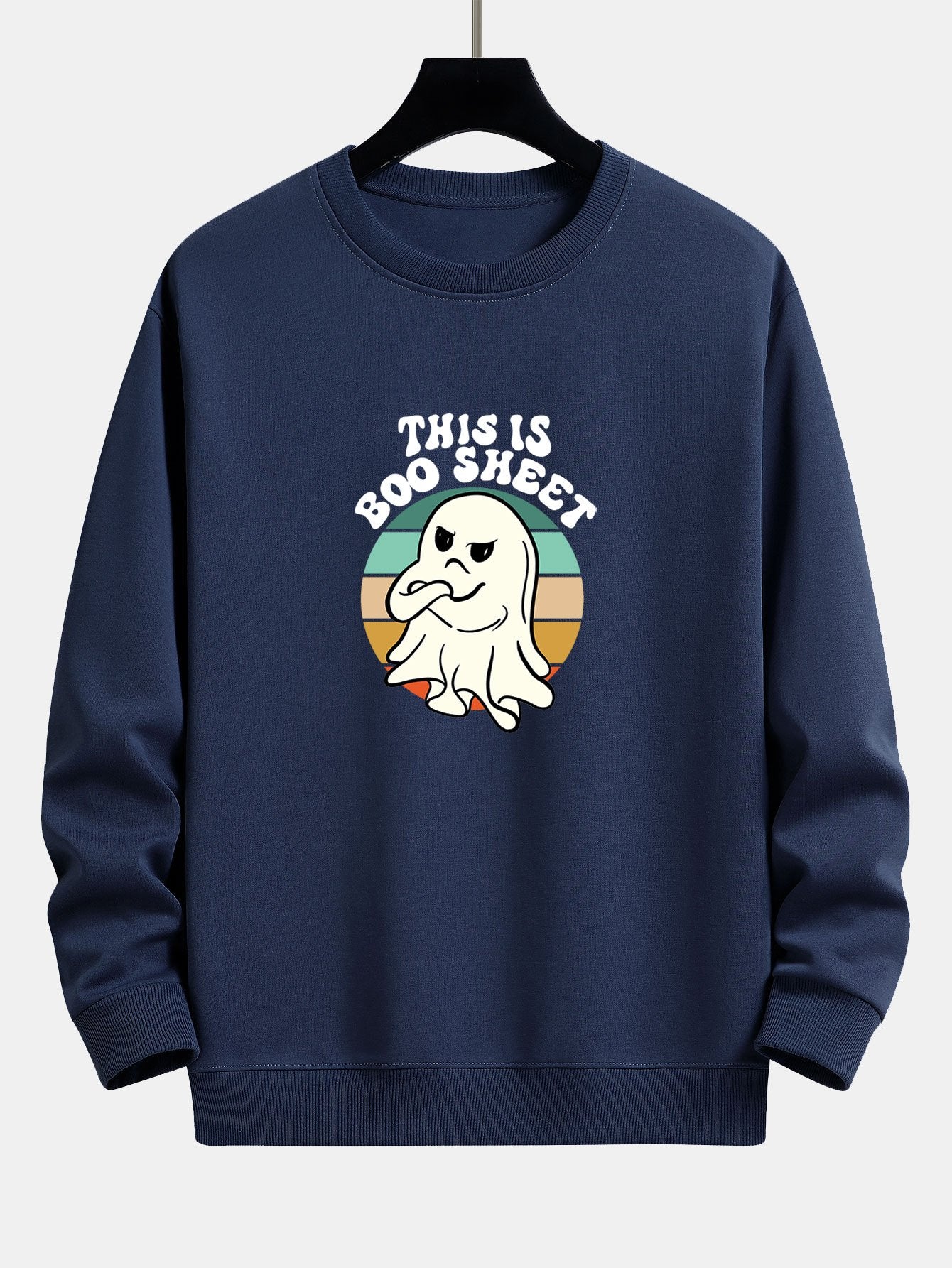 Ghost Slogan Print Relax Fit Sweatshirt