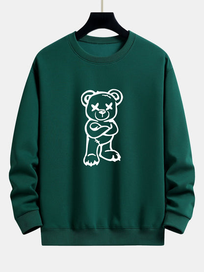 Bear Print Relax Fit Sweatshirt