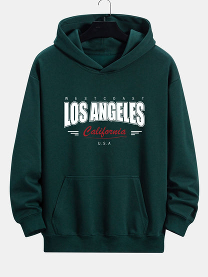 Los Angeles Print Relax Fit Hoodie