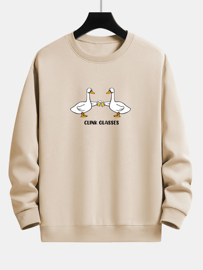 Cheers Goose Print Relax Fit Sweatshirt