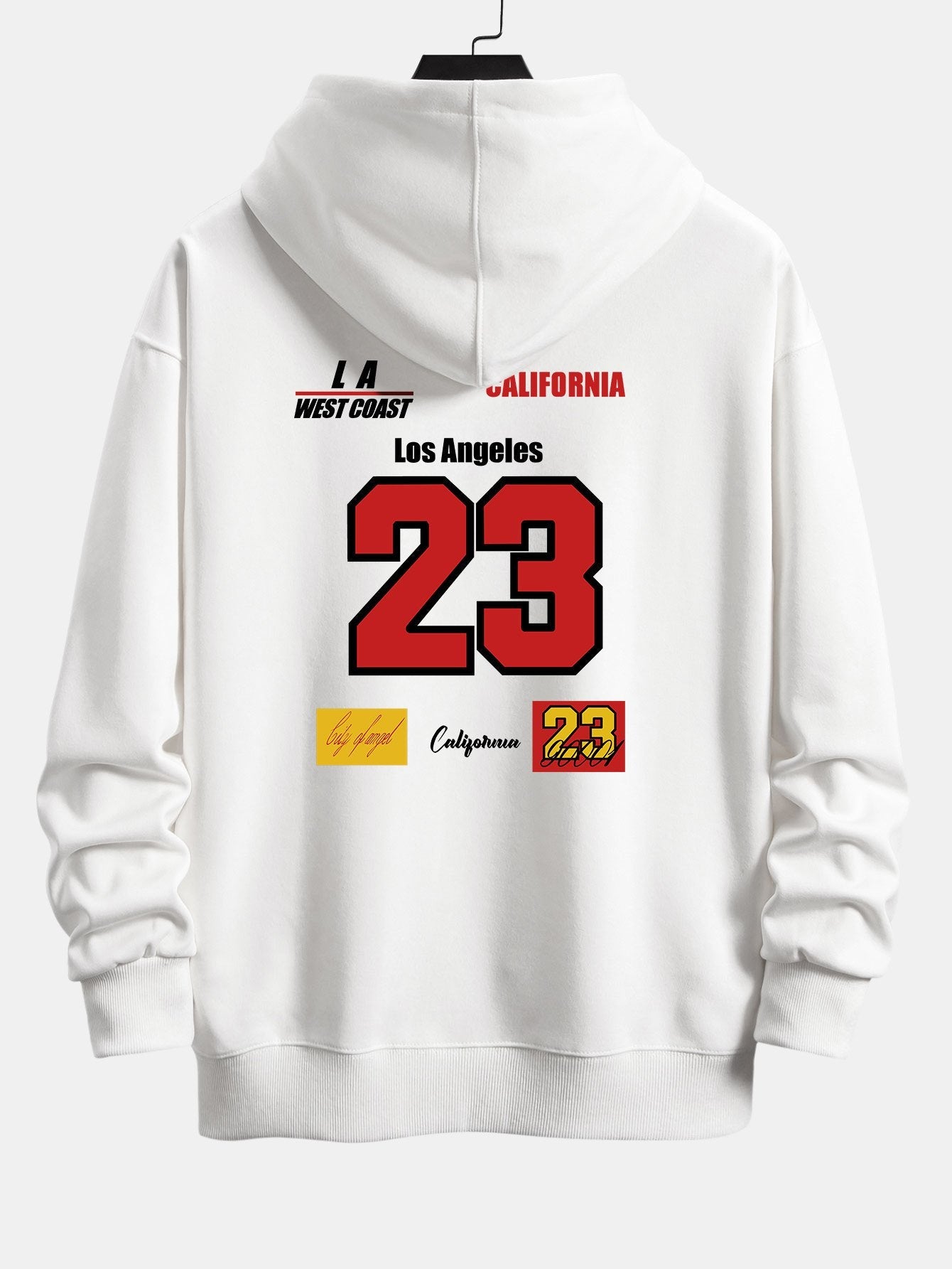 Number 23 Print Relax Fit Hoodie