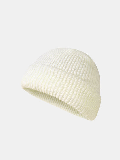 Solid Color Warm Knit Beanie Hat