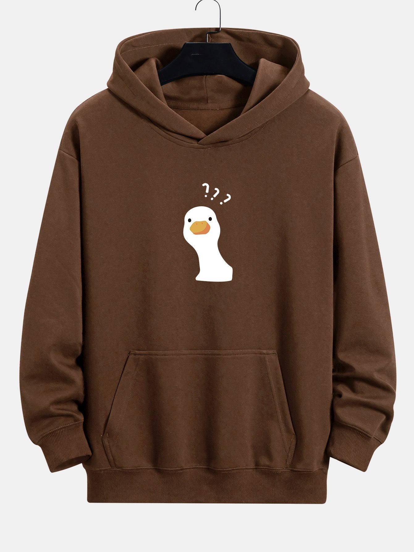 Question Mark Doubtful Duck Print Relax Fit Hoodie