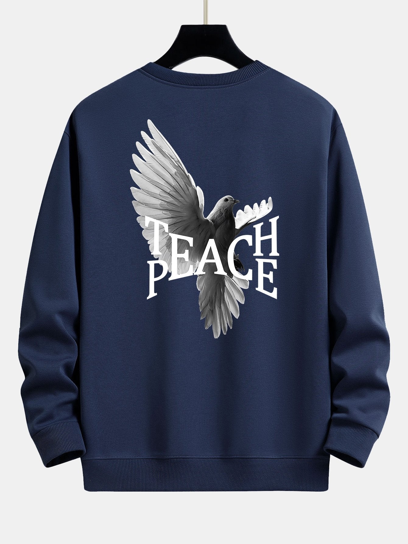 Peace Dove Back Print Relax Fit Sweatshirt