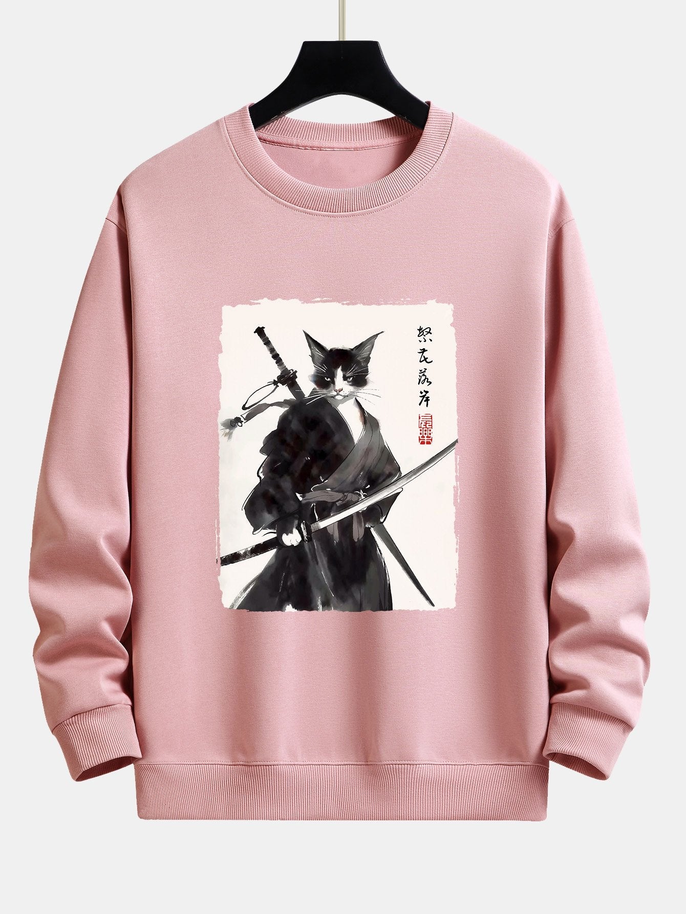 Warrior Cat Print Relax Fit Sweatshirt