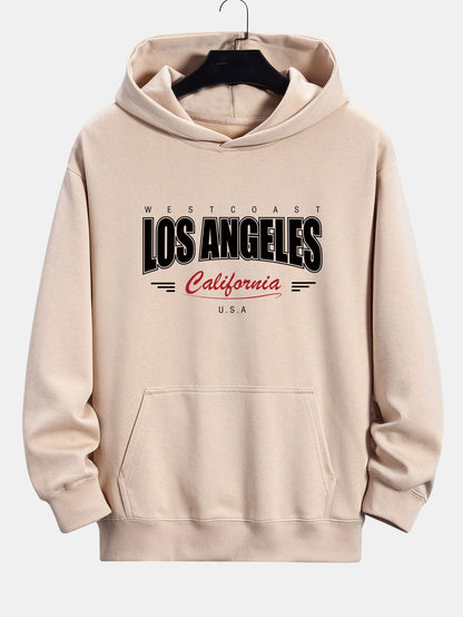 Los Angeles Print Relax Fit Hoodie