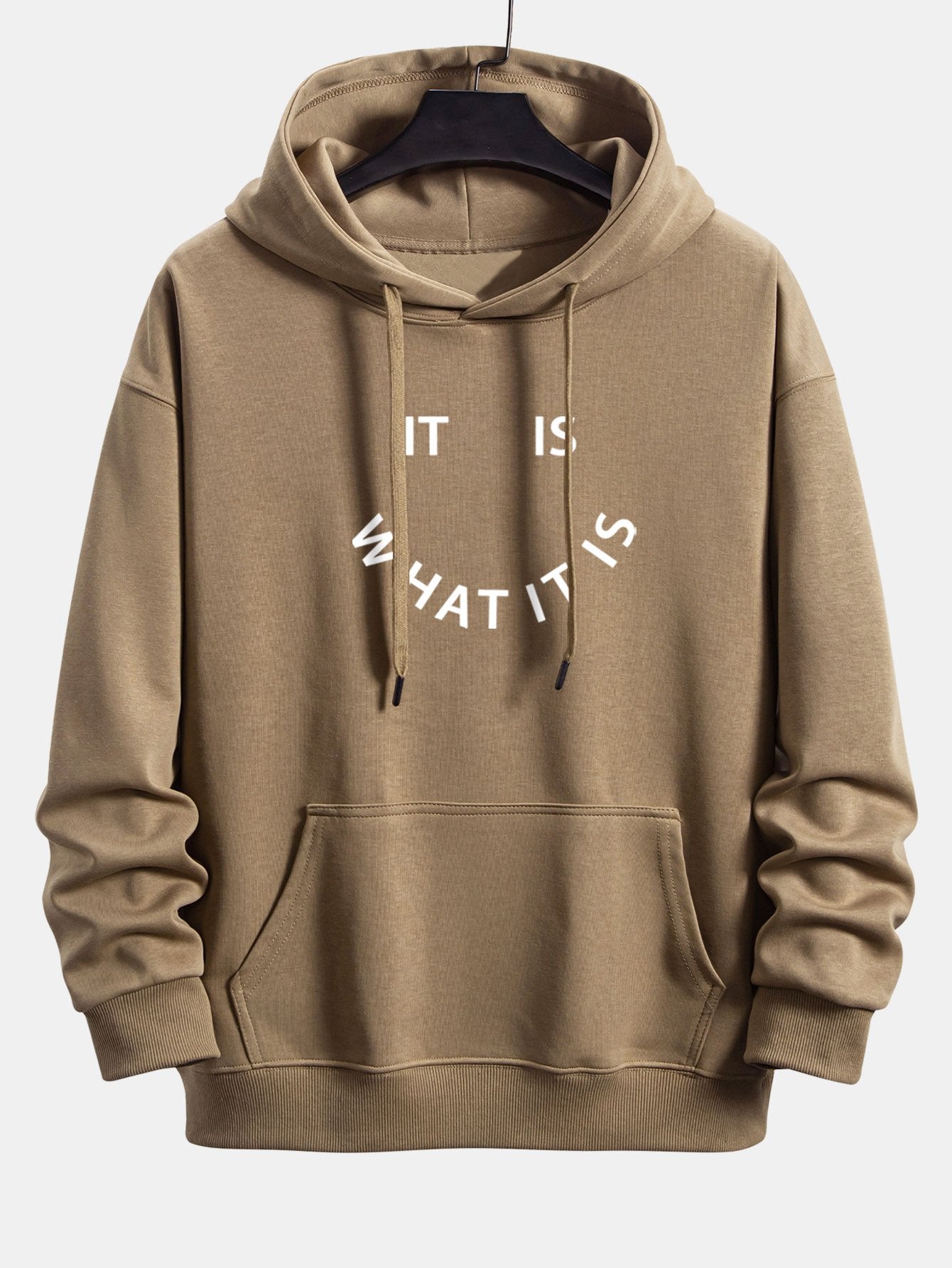 It Is What It Is Print Relax Fit Hoodie