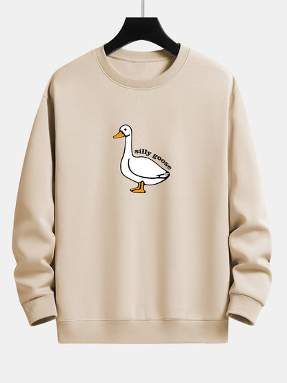 Silly Goose Print Relax Fit Sweatshirt