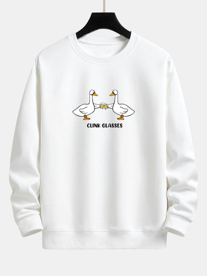 Cheers Goose Print Relax Fit Sweatshirt