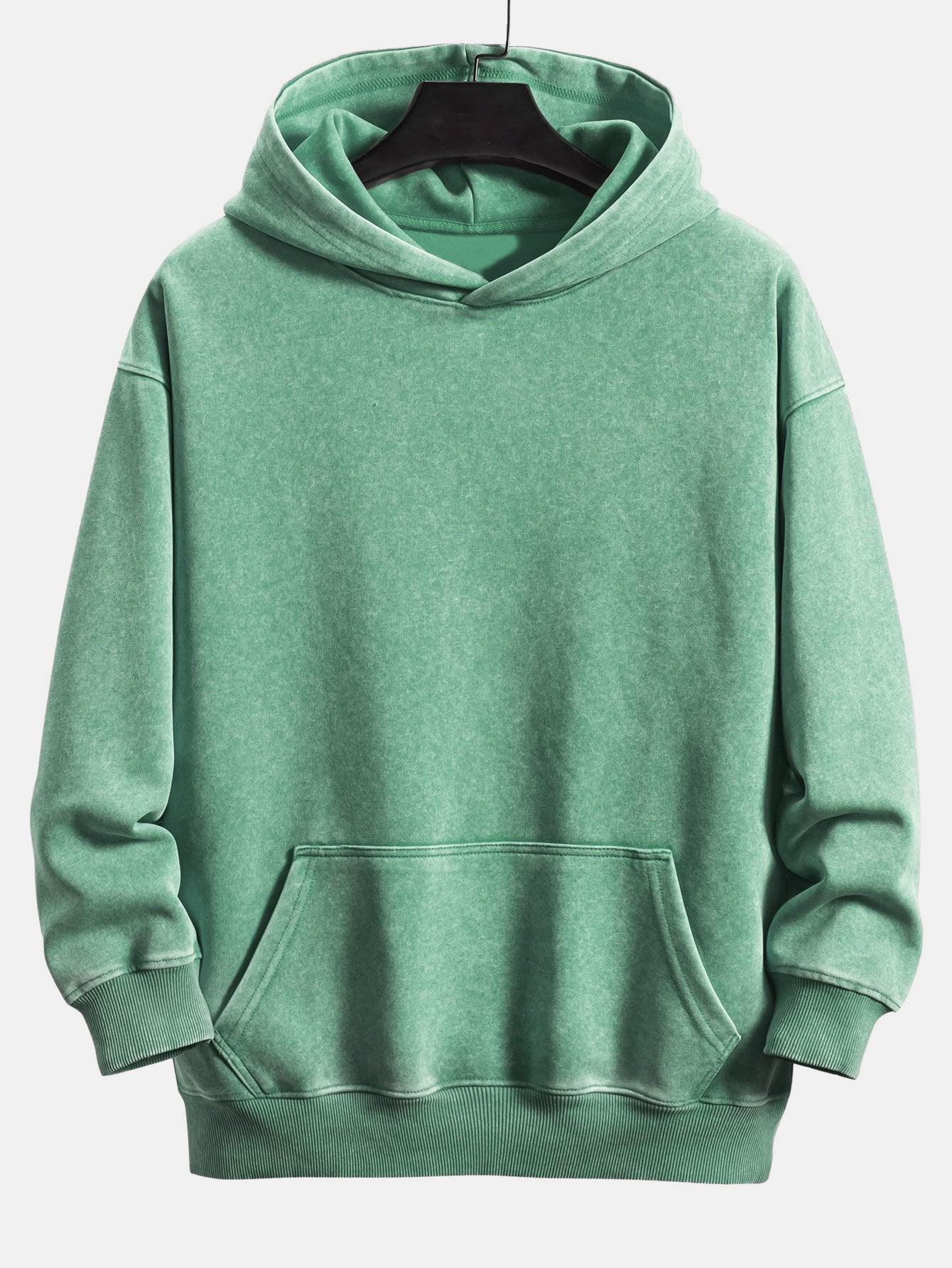 Relax Fit Washed Distressed Hoodie