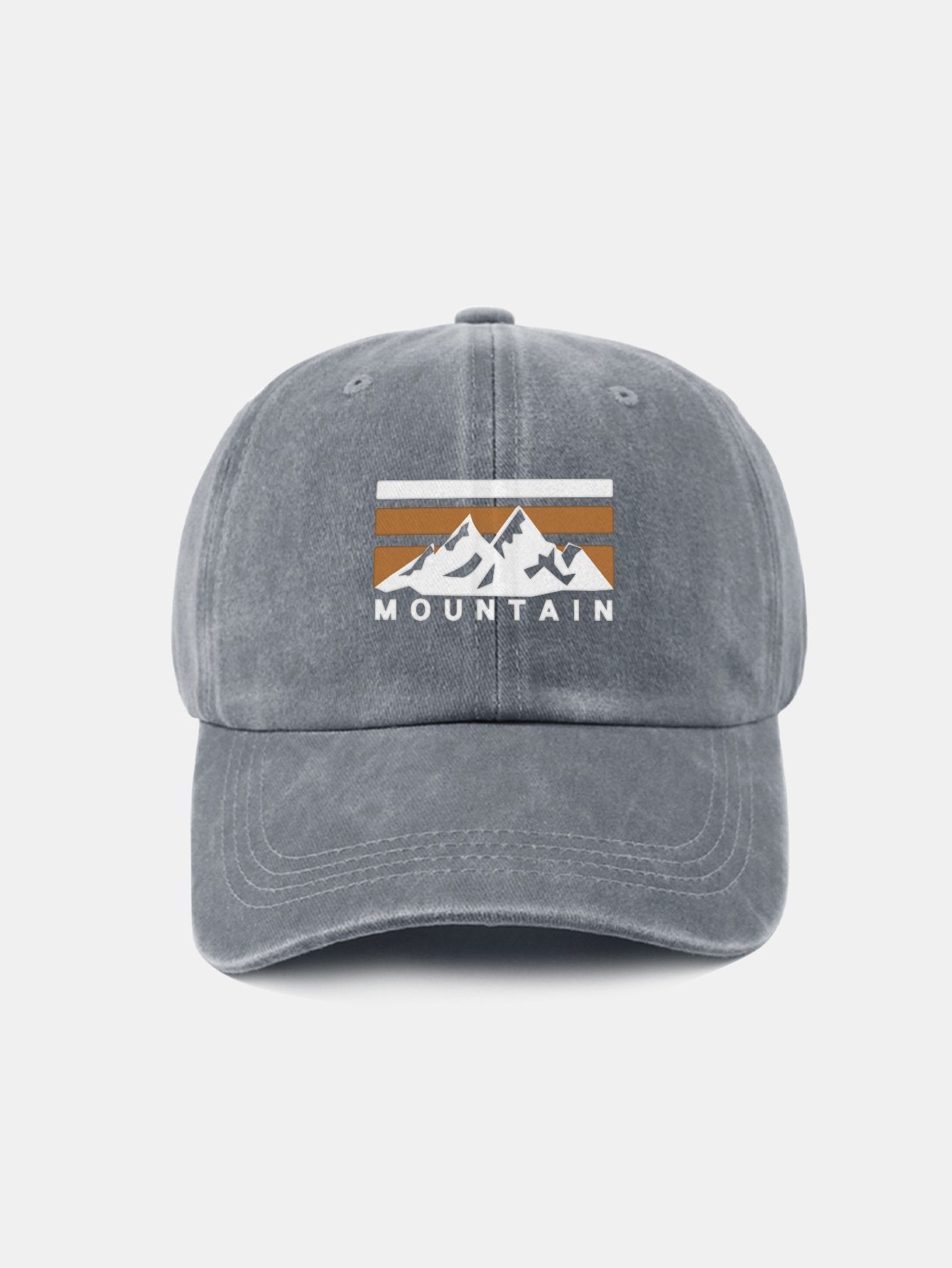 Mountains Pattern Classic Retro Washed Distressed Cotton Baseball Cap