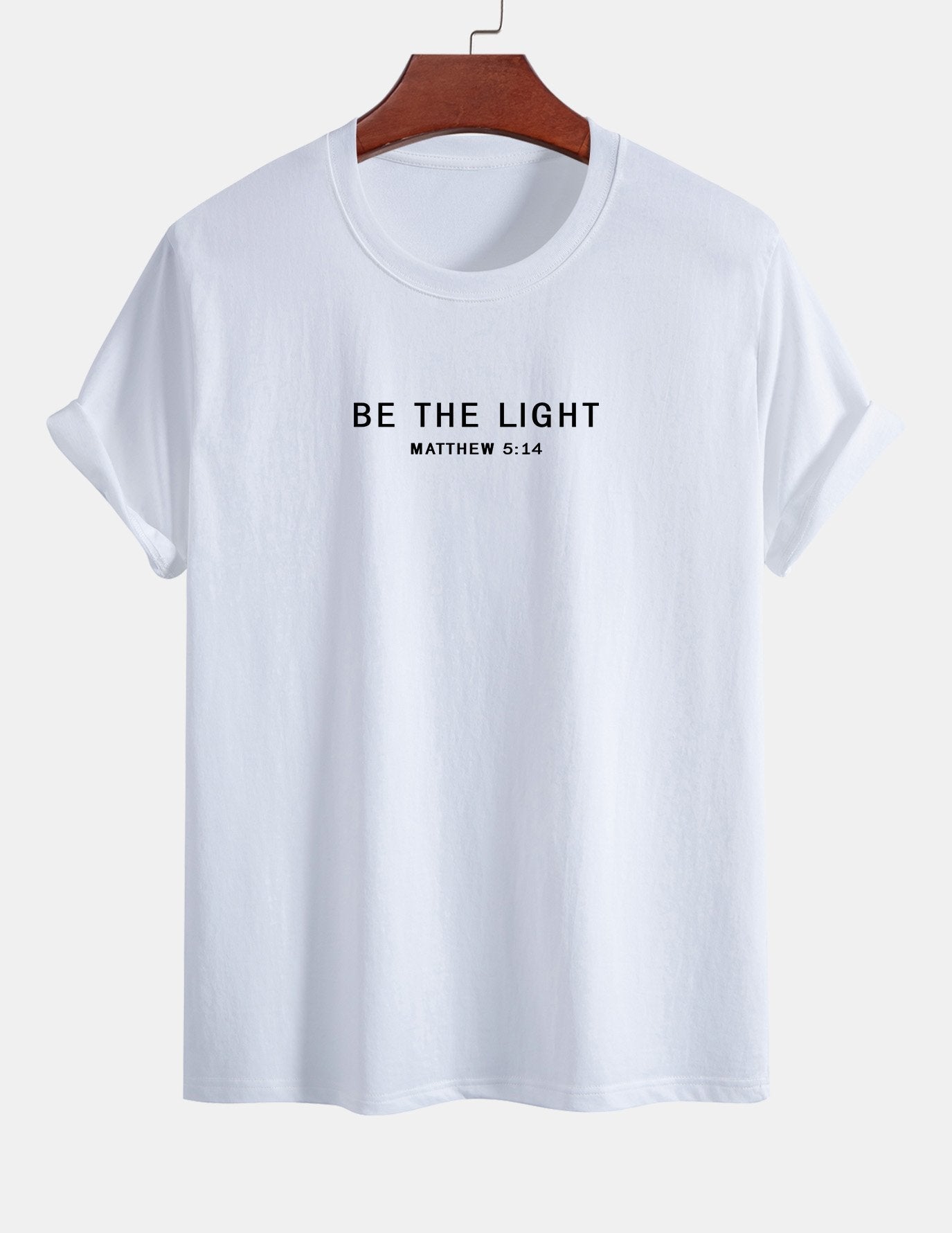 Regular Fit Be The Light Print Cotton T-Shirt