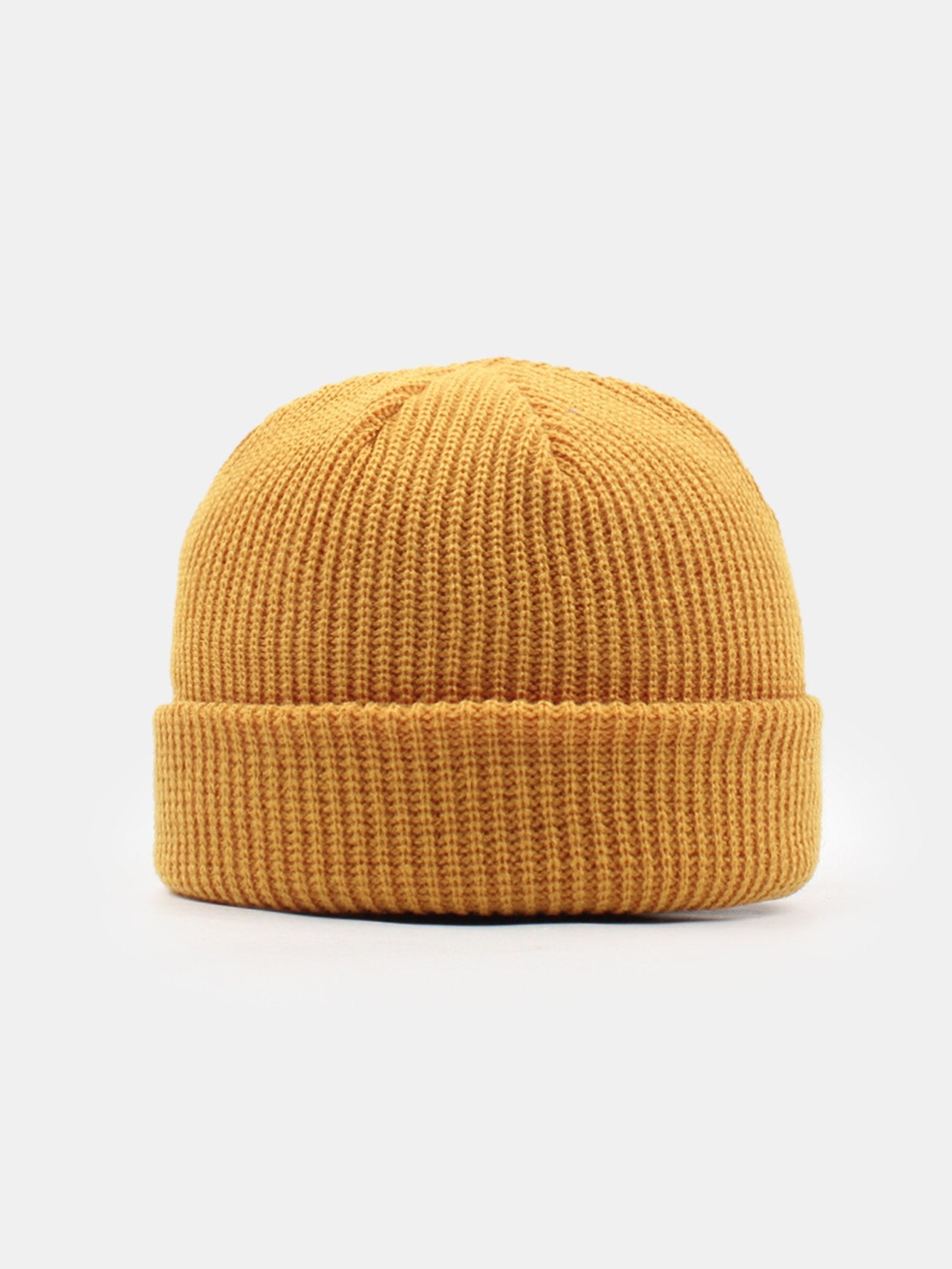 Solid Color Warm Knit Beanie Hat