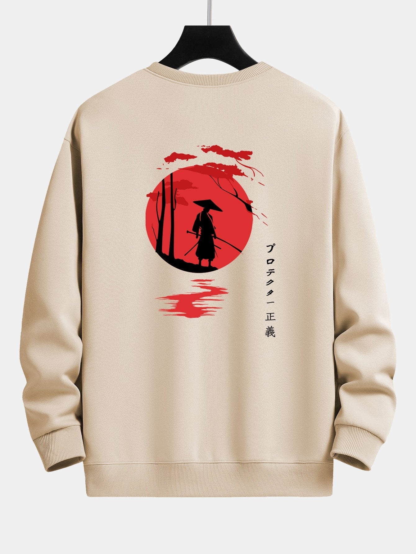 Samurai Back Print Relax Fit Sweatshirt