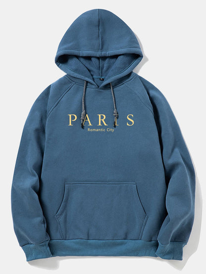 Paris Slogan Print Hoodie