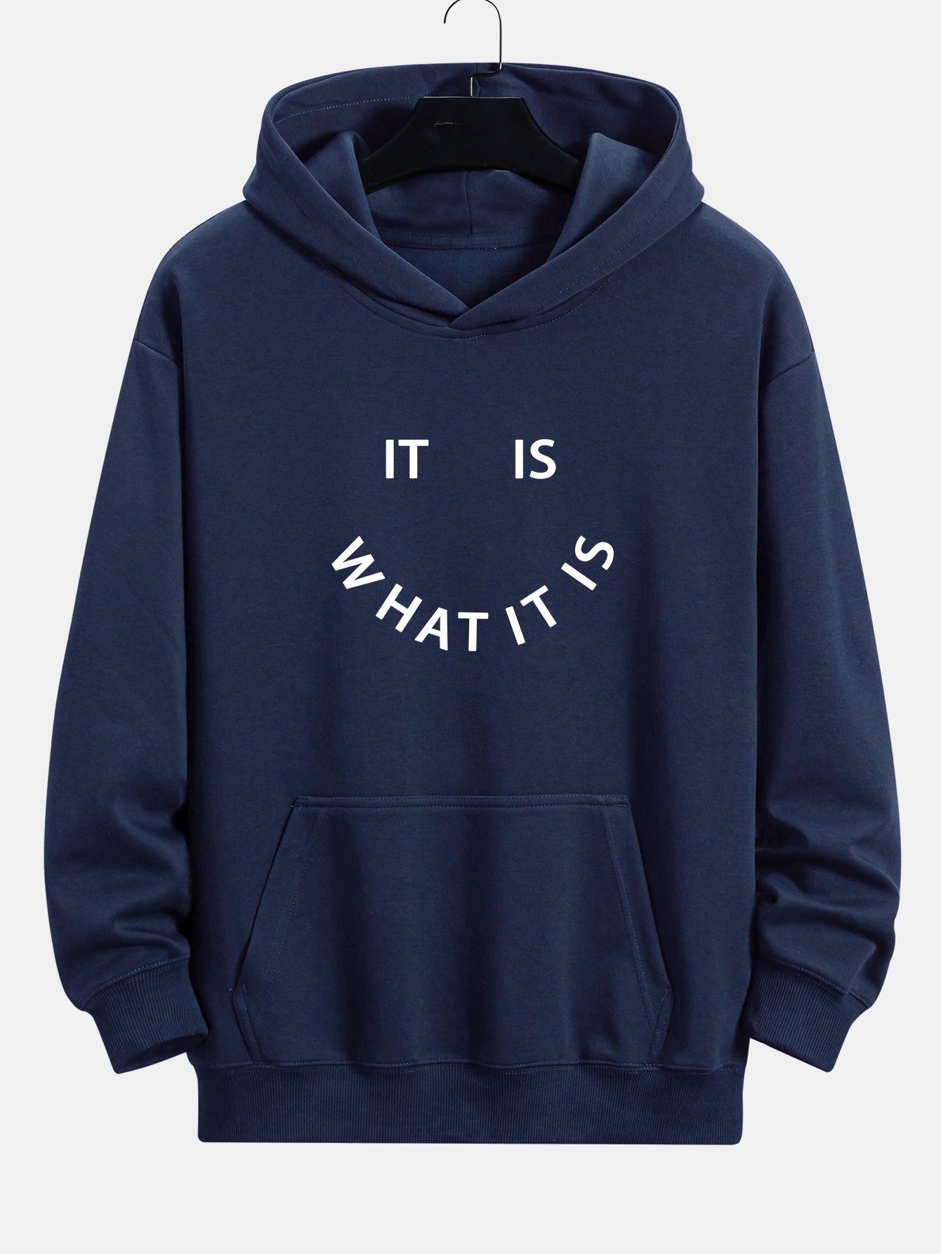 It Is What It Is Print Relax Fit Hoodie