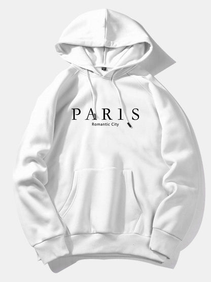 Paris Slogan Print Hoodie