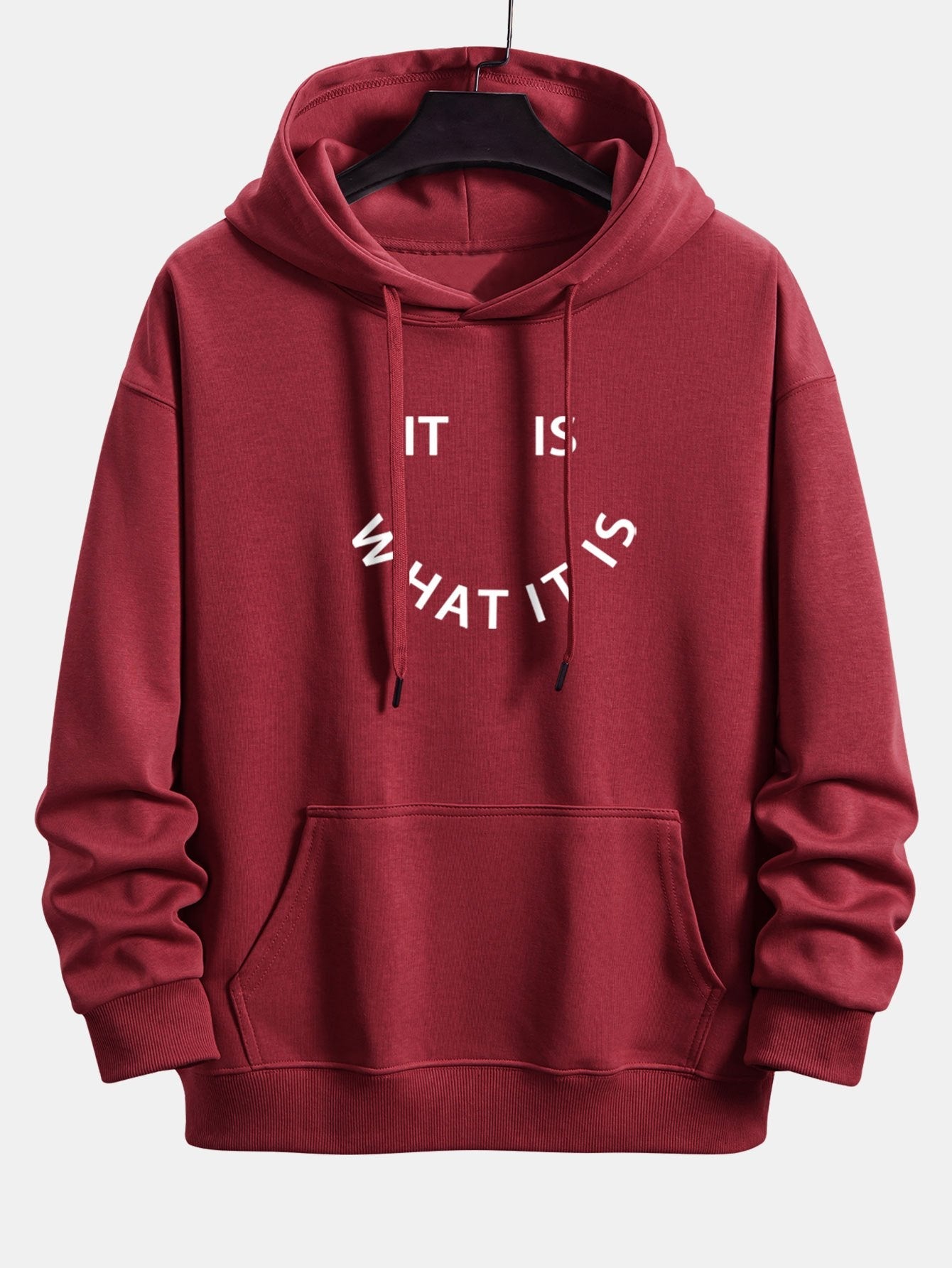 It Is What It Is Print Relax Fit Hoodie