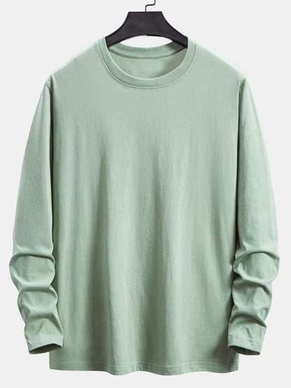 Basic Long Sleeve Cotton T-Shirt