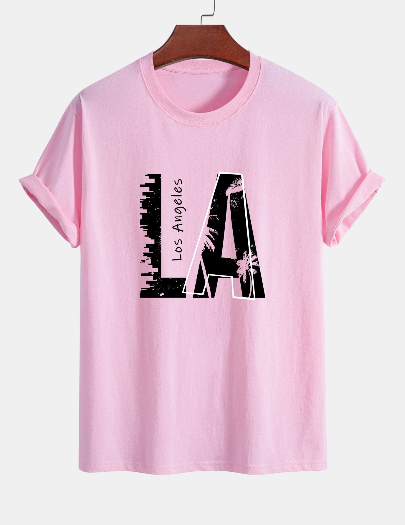 Regular Fit Los Angeles Print Cotton T-Shirt