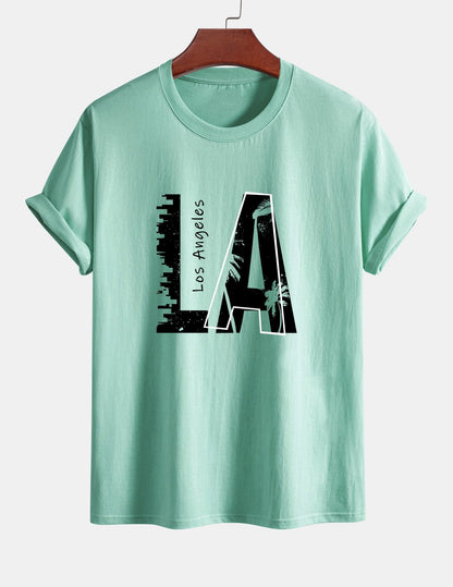 Regular Fit Los Angeles Print Cotton T-Shirt