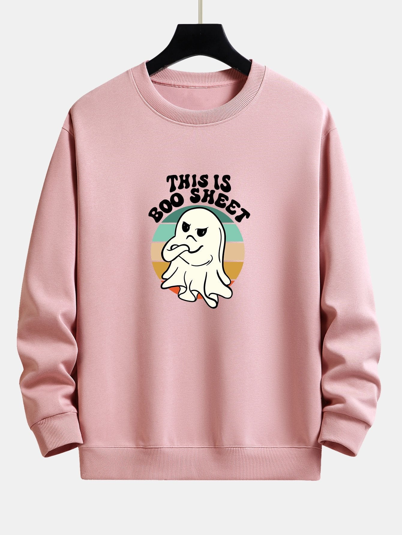 Ghost Slogan Print Relax Fit Sweatshirt